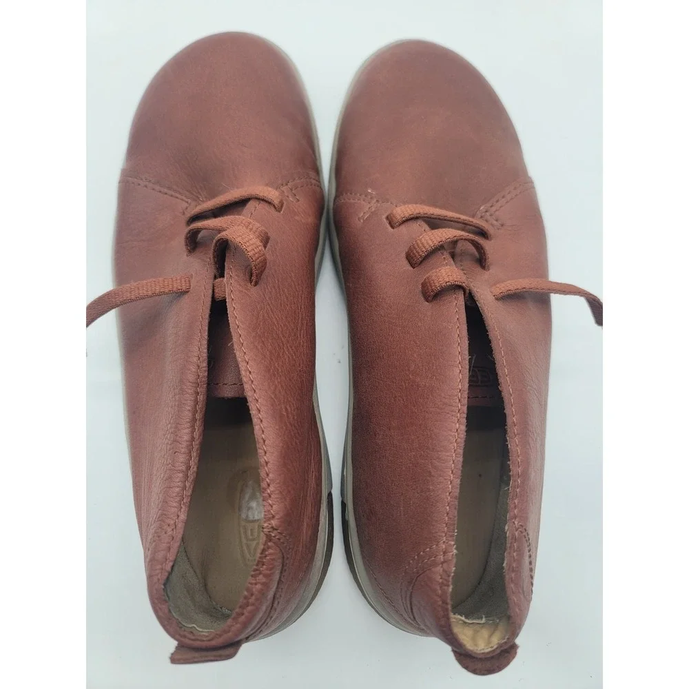 KEEN KNX‎ Chukka Leather Shoes Mens 11 Brown Minimalist Comfort Casual
